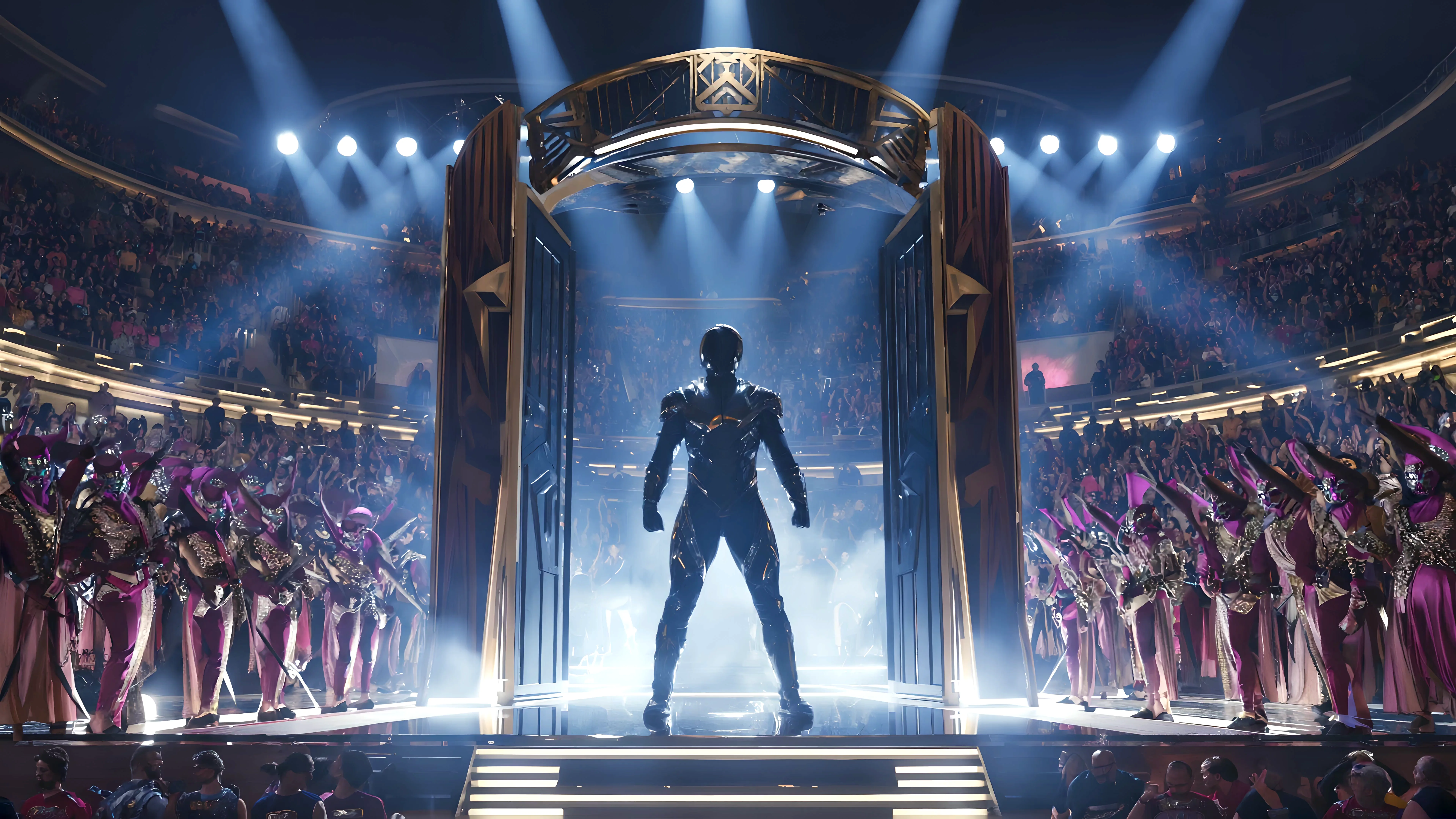 Cover art for The Nine-Time Champion Enters the Arena